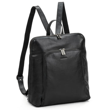 The Monte Lea Stor Ryggsäck i Skinn Svart
