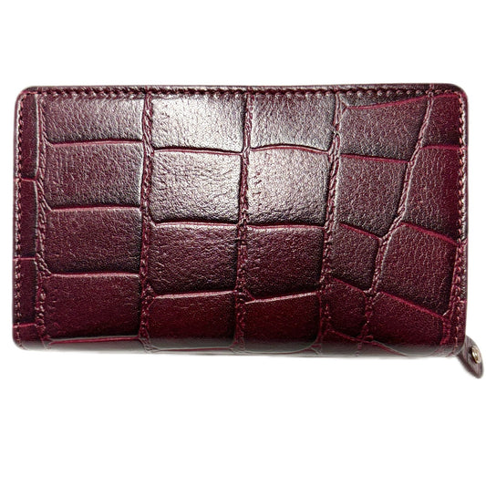 The Monte Dam Plånbok i Skinn Mellanstor Croco Burgundy