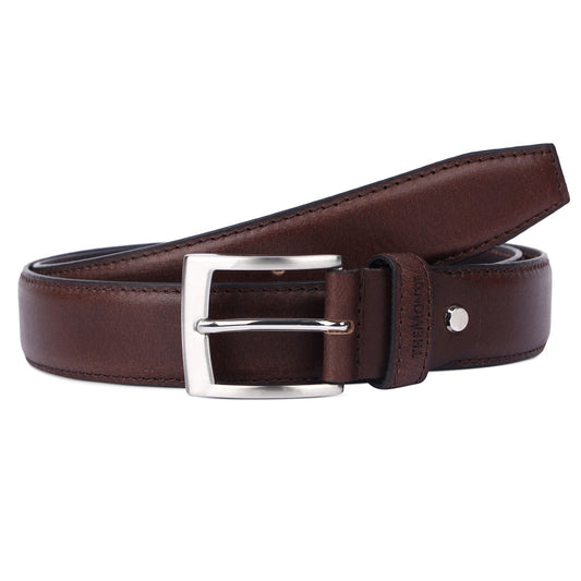 The Monte Bronx Skärp i Läder 120cm Mörkbrun