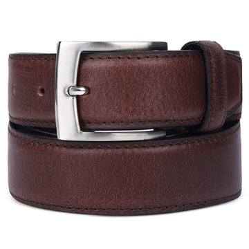 The Monte Bronx Skärp i Läder 105cm Mörkbrun