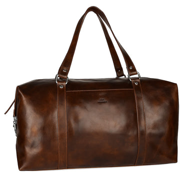 The Monte New York Weekendbag i Skinn Brun