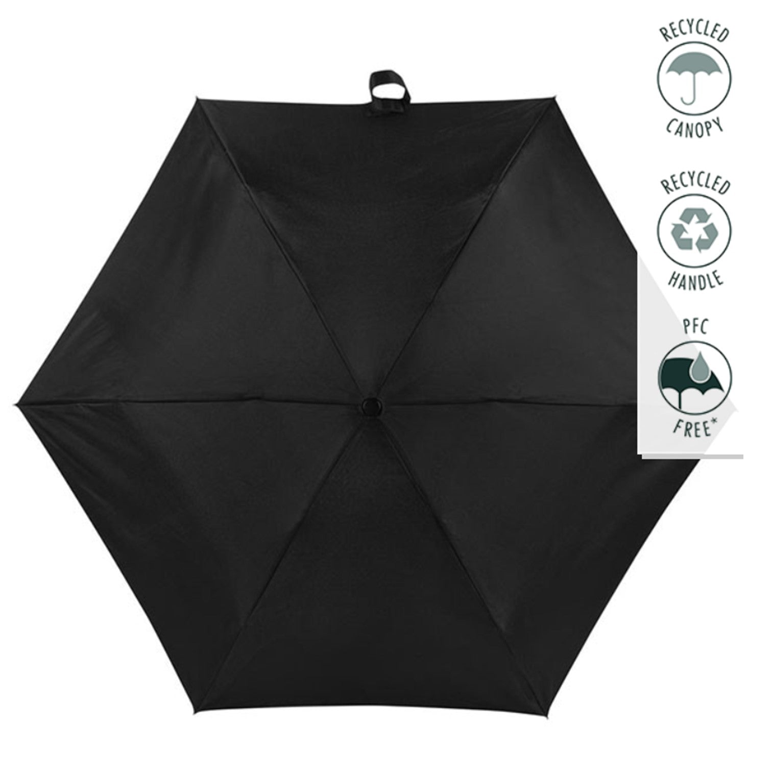 Totes® ECO-BRELLA® Auto Paraply Svart
