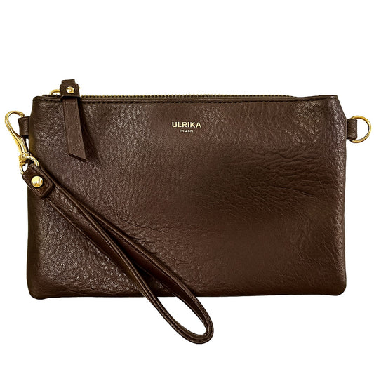 Ulrika Dam Axelremsväska Liten Mörkbrun