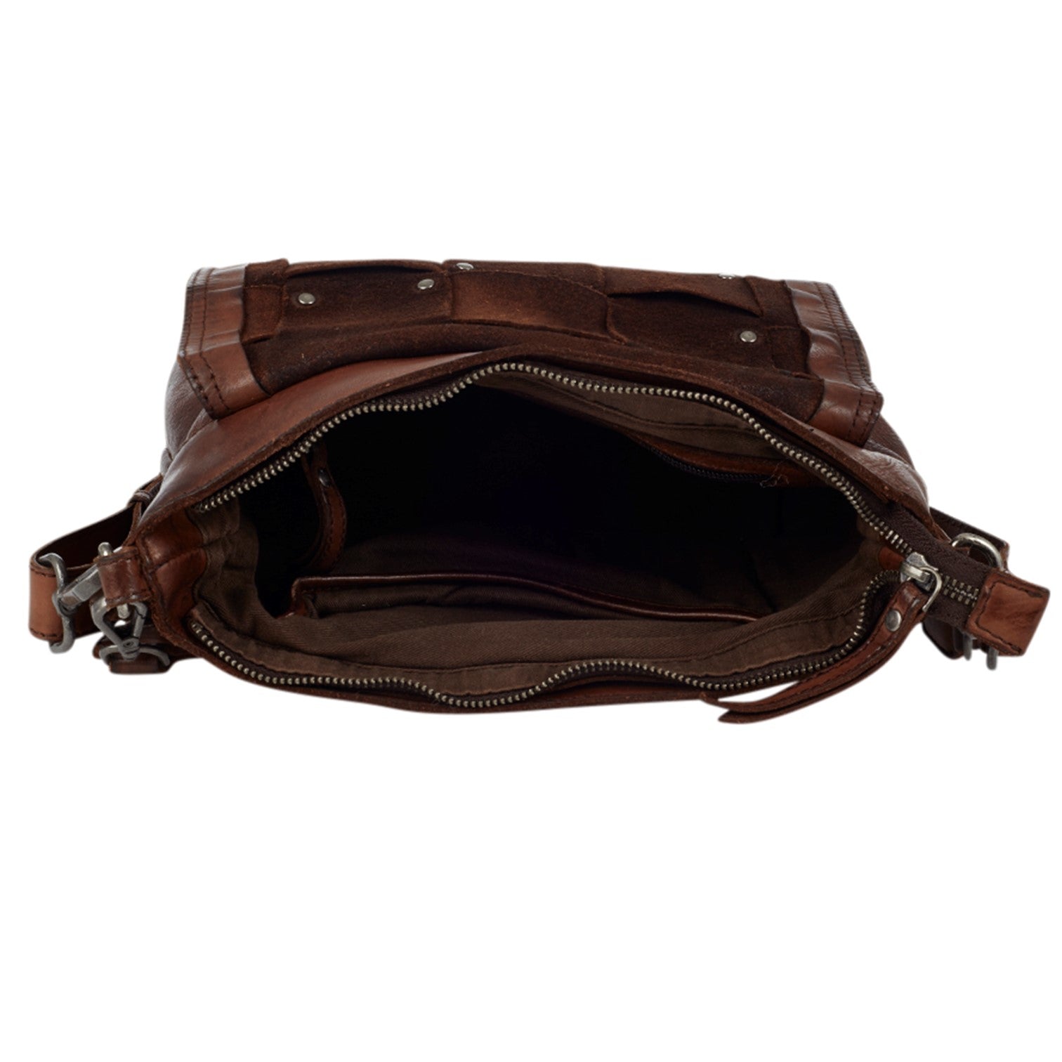 Ulrika Squares Axelremsväska i Skinn Brun