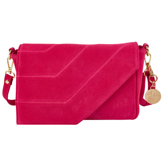 Ulrika Italy Axelremsväska i Skinn Cerise