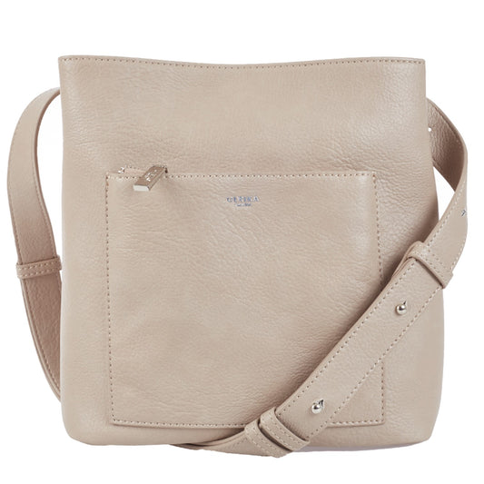 Ulrika Square Axelväska Beige