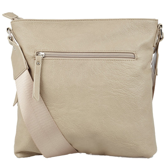 Ulrika Pocket Mellanstor Axelremsväska Beige