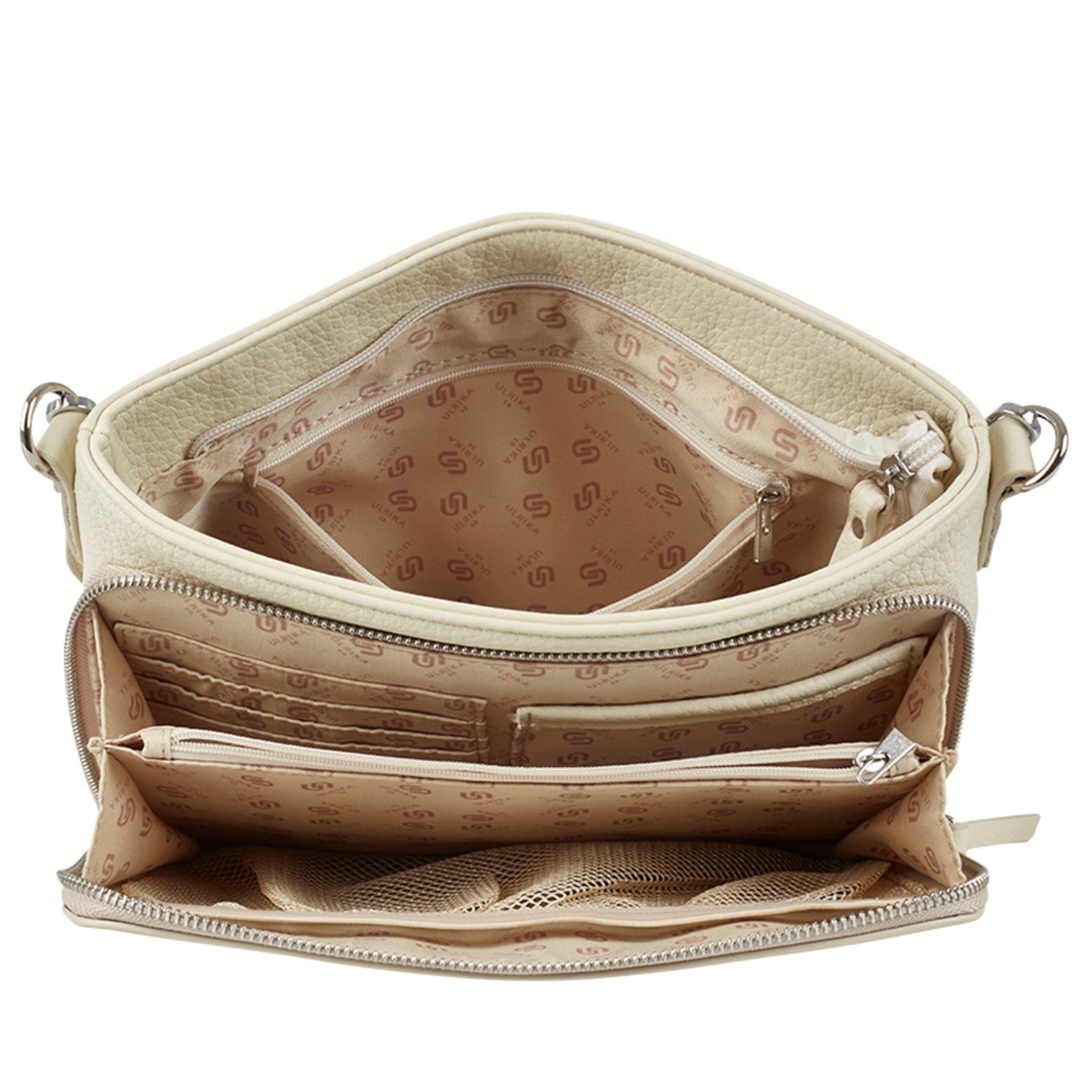 Ulrika Dam Recycled Axelremsväska Beige