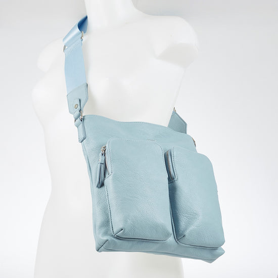 Ulrika Pocket Mellanstor Axelremsväska Blå