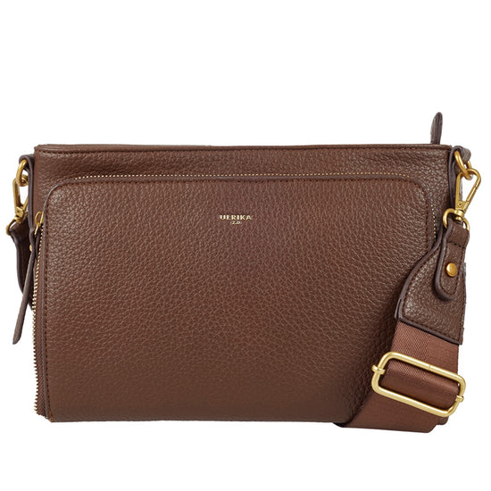 Ulrika Dam Recycled Axelremsväska Brun