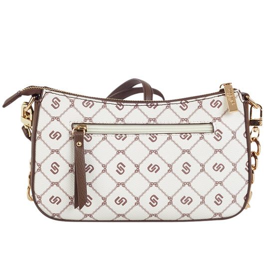 Ulrika Printed Axelremsväska Liten Brun