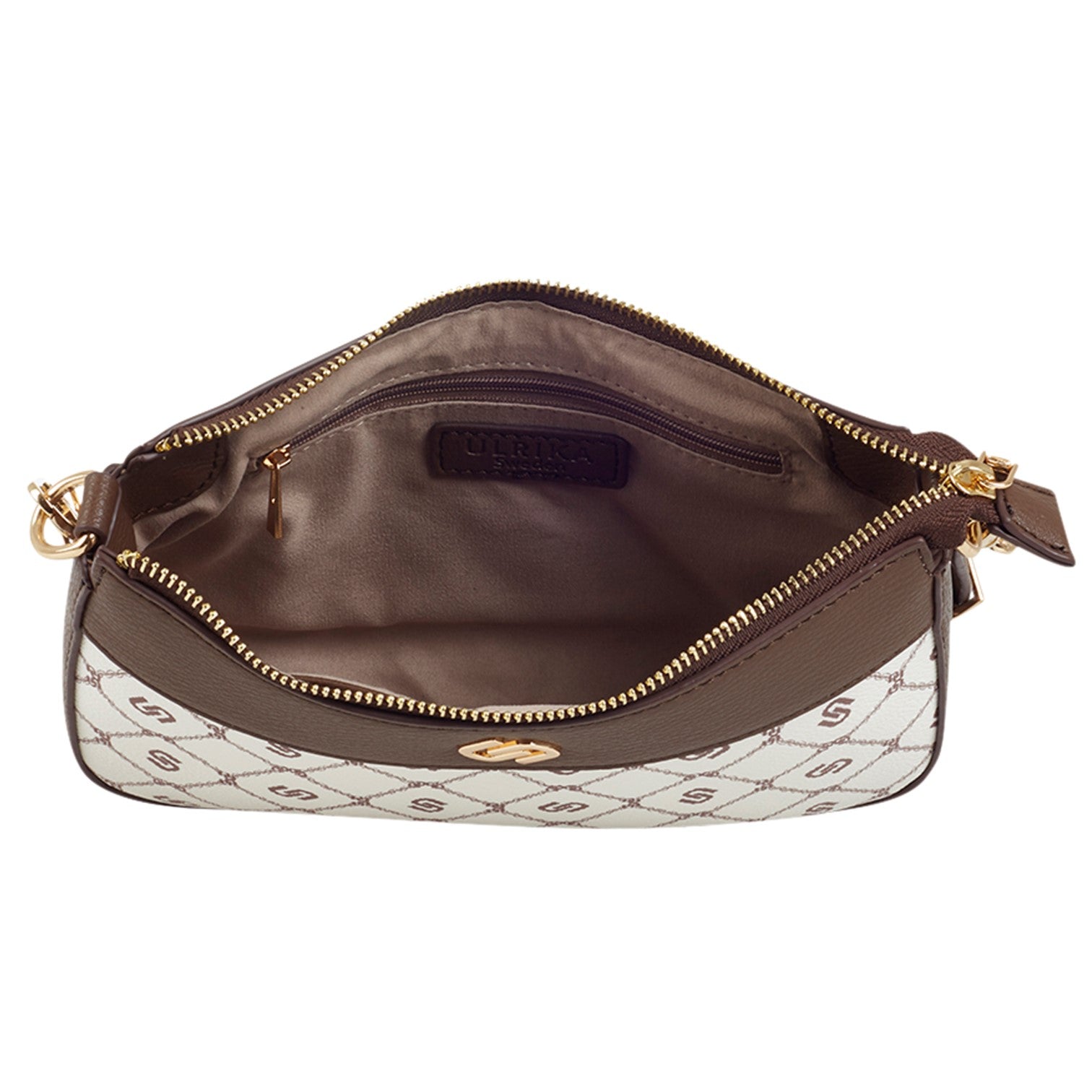 Ulrika Printed Axelremsväska Liten Brun