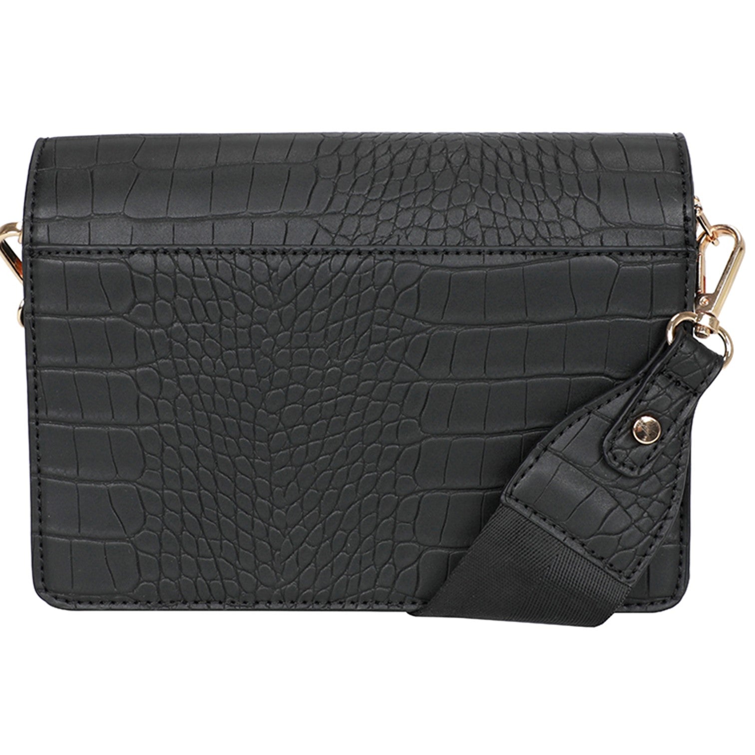 Ulrika Krokodil Axelremsväska Svart