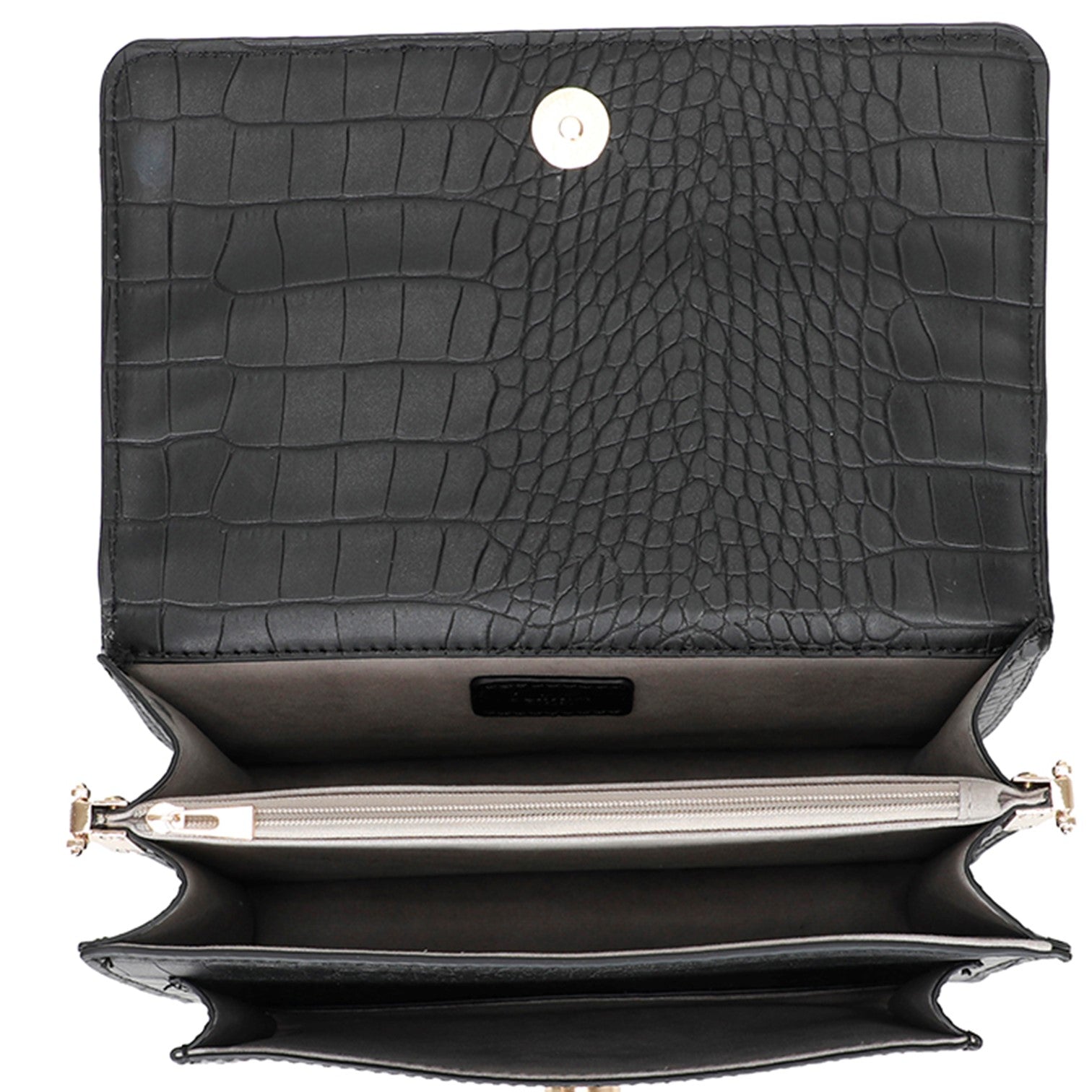 Ulrika Krokodil Axelremsväska Svart