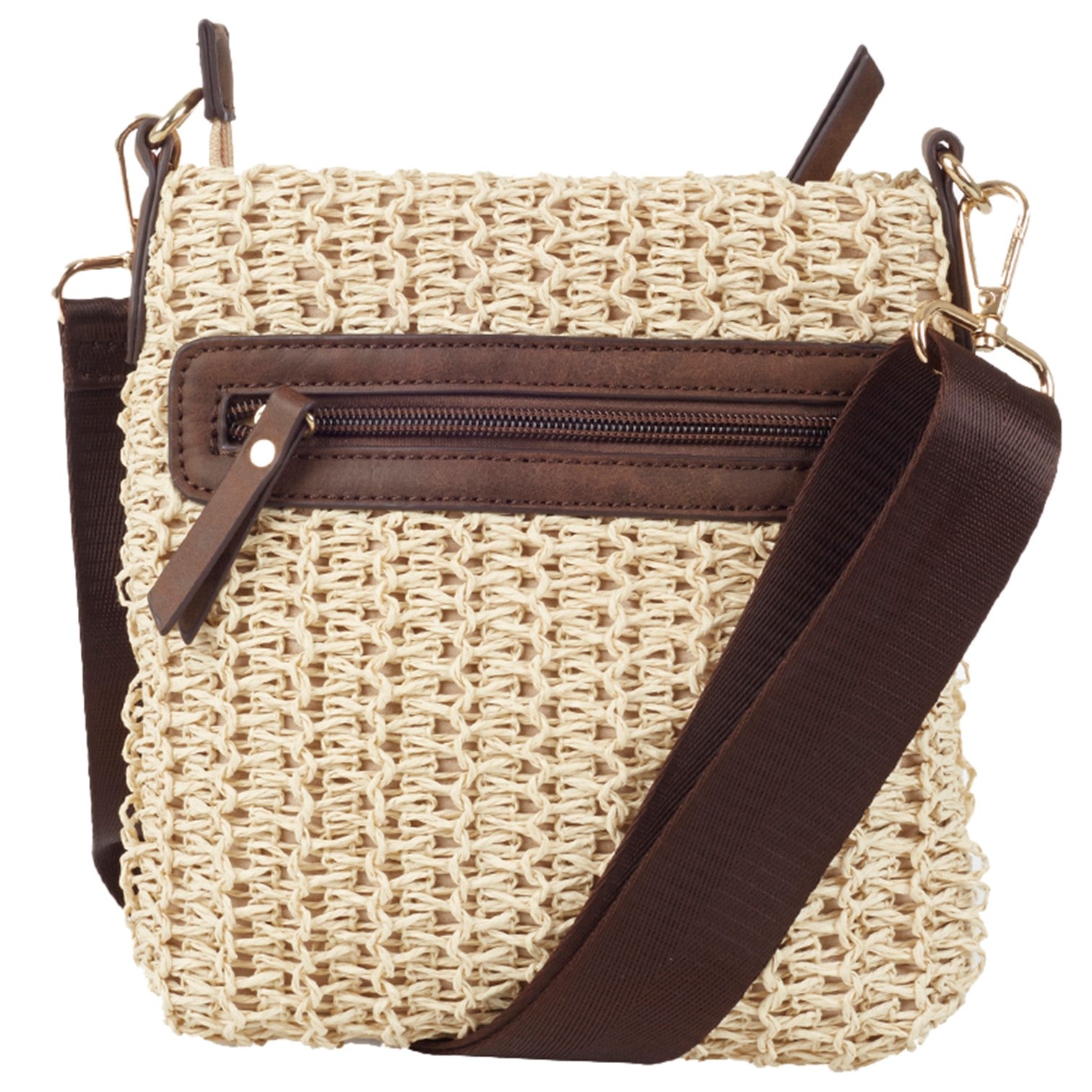 Ulrika Straw Liten Axelväska Natur