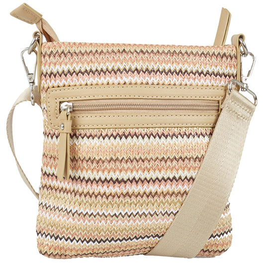 Ulrika Straw Liten Axelväska Rosa