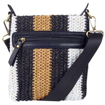 Ulrika Straw Liten Axelväska Svart