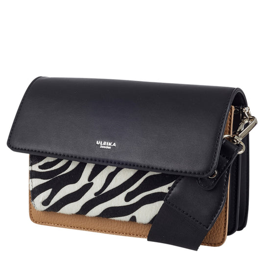 Ulrika Raw Axelväska Zebra Svart