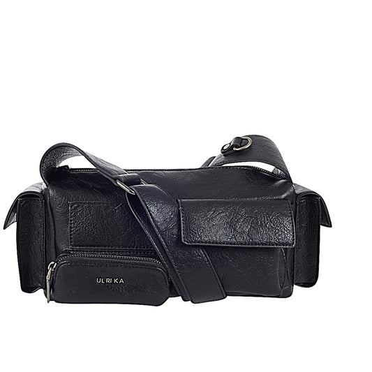 Ulrika Dam Avlång Axelväska Svart Lack