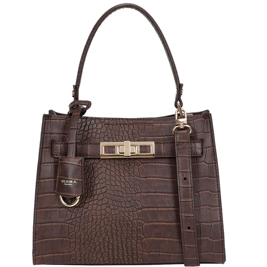 Ulrika Krokodil Handväska Brun