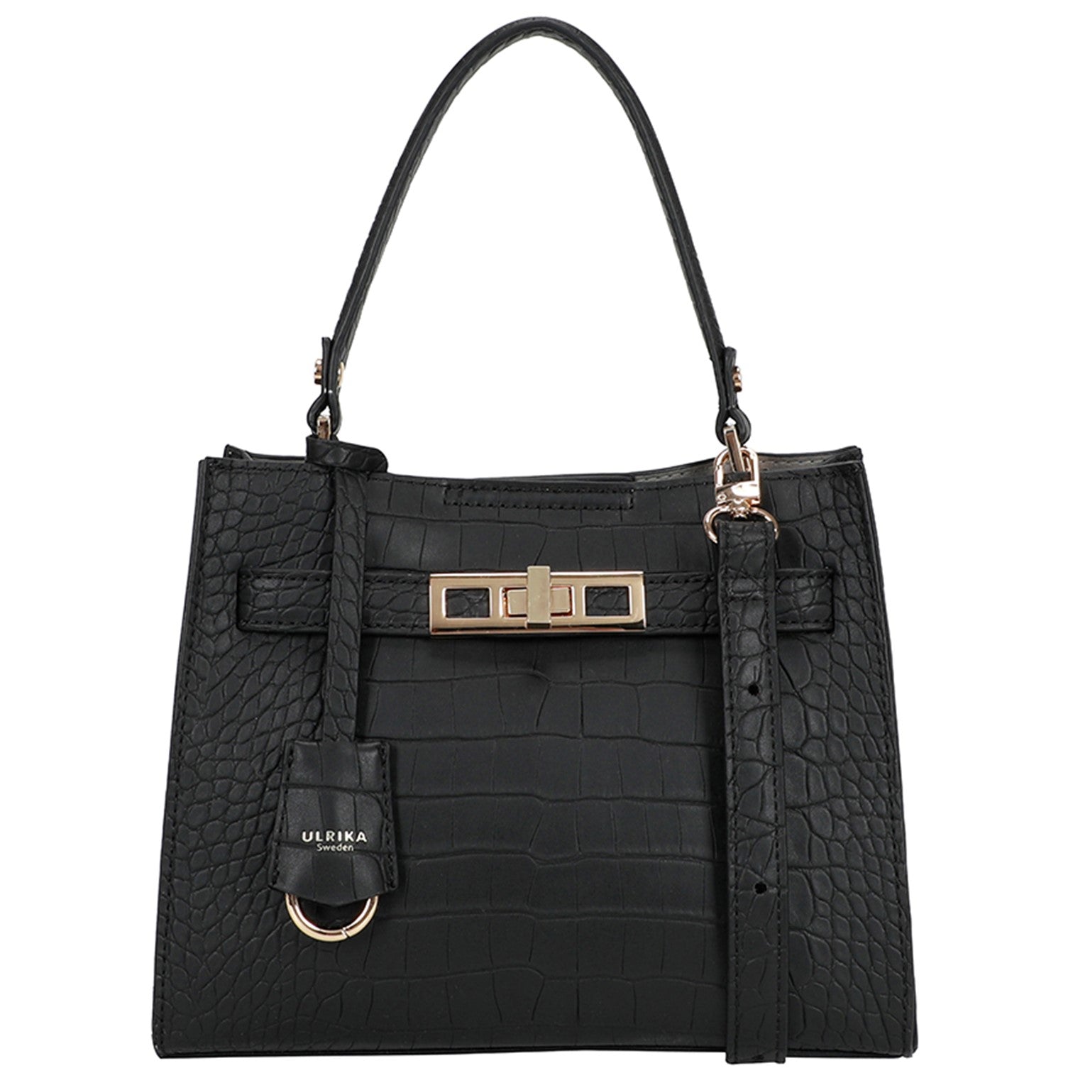 Ulrika Krokodil Handväska Svart