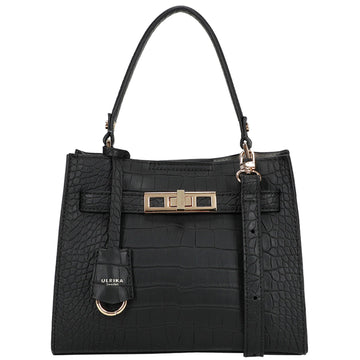 Ulrika Krokodil Handväska Svart