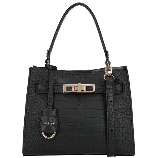 Ulrika Krokodil Handväska Svart