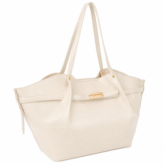 Ulrika Belt Handväska Stor Beige