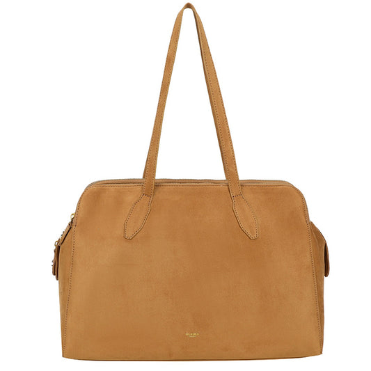 Ulrika Suede Arbetsväska Stor Cognac