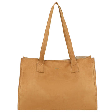 Ulrika Suede Handväska Cognac