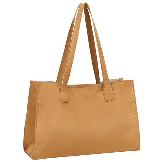 Ulrika Suede Handväska Cognac