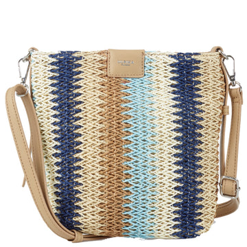 Ulrika Straw Axelväska Blå