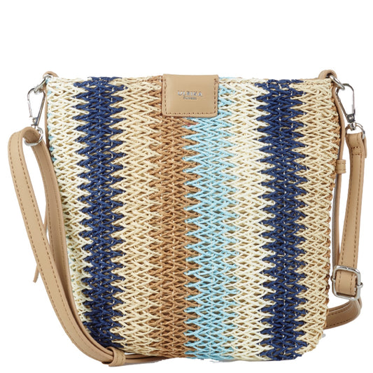 Ulrika Straw Axelväska Blå