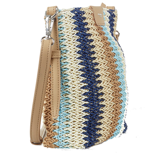 Ulrika Straw Axelväska Blå