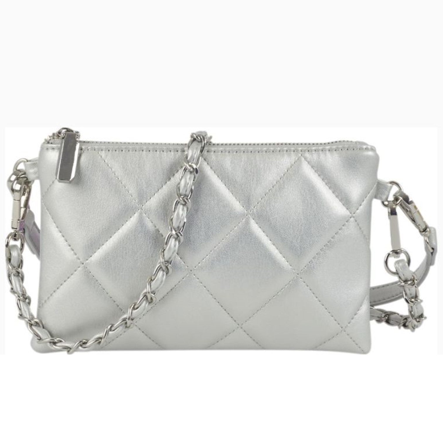 Ulrika Quiltad Pouch-väska Silver