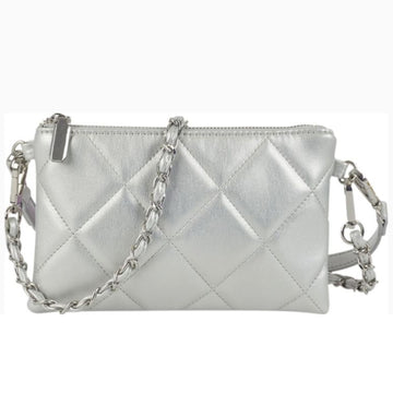 Ulrika Quiltad Pouch-väska Silver