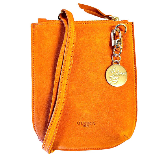 Ulrika Italy Mobilväska i Mockaskinn Orange