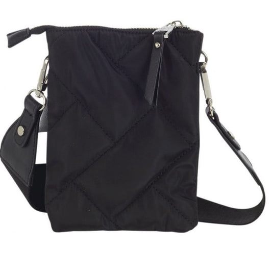 Ulrika Quilt Nylon Mobilväska Svart