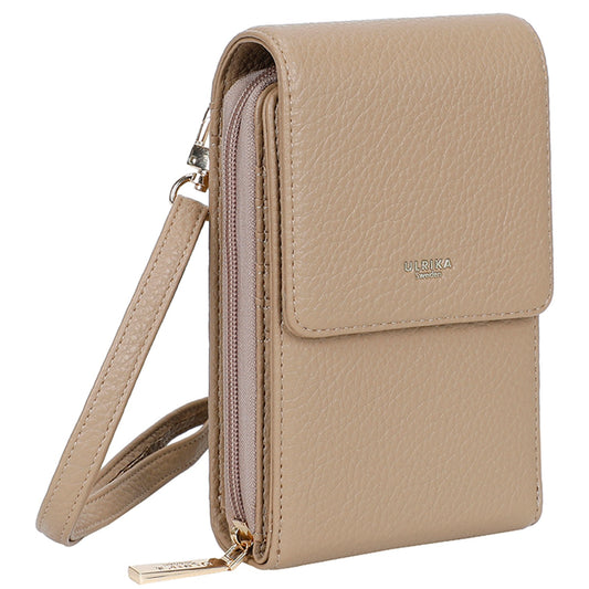 Ulrika Dam Mobilväska Liten Taupe