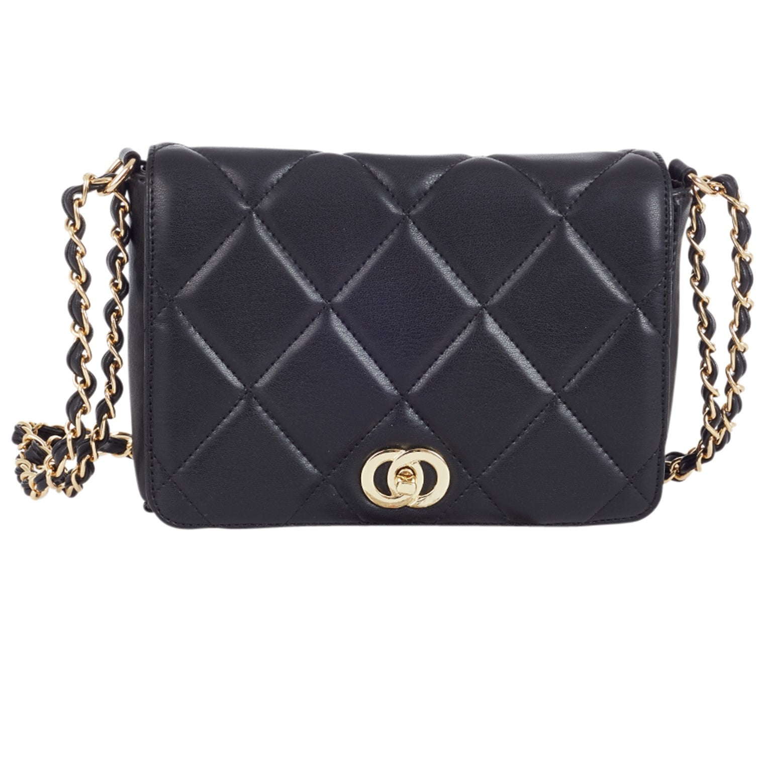 Ulrika Quilt Axelremsväska Svart