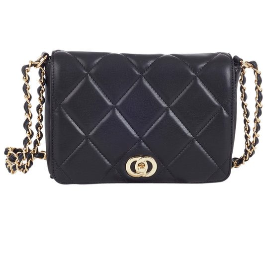 Ulrika Quilt Axelremsväska Svart