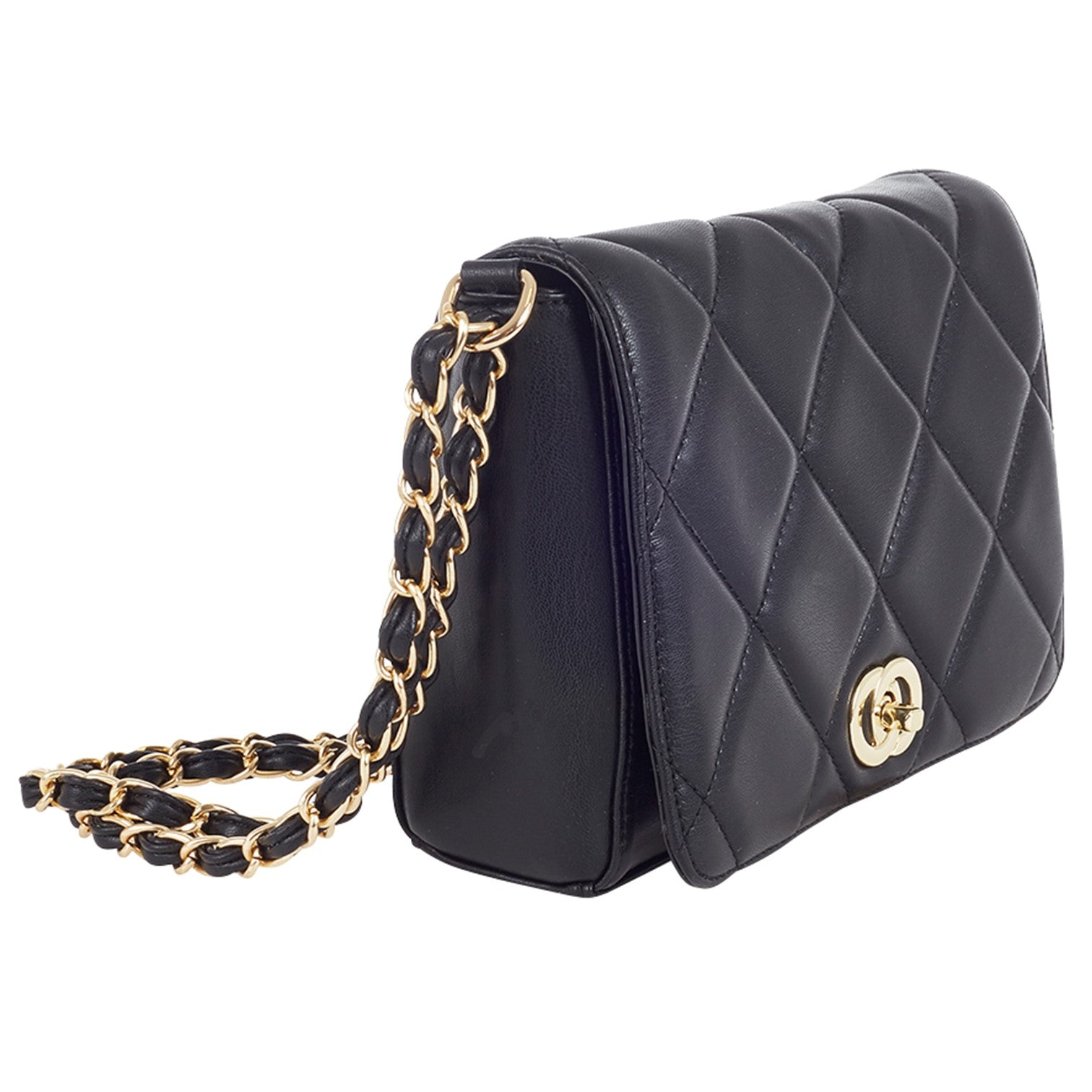 Ulrika Quilt Axelremsväska Svart