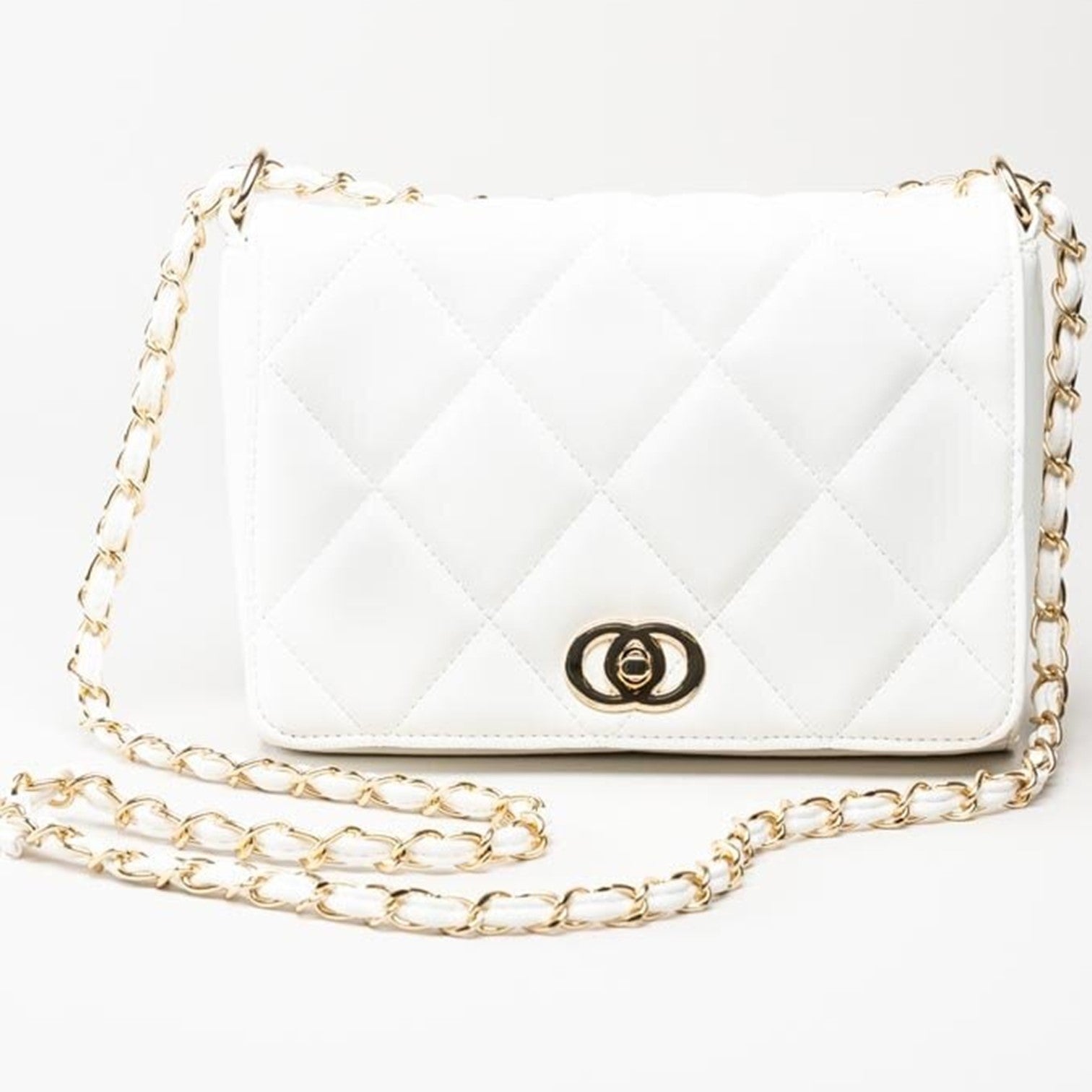 Ulrika Quilt Axelremsväska Vit