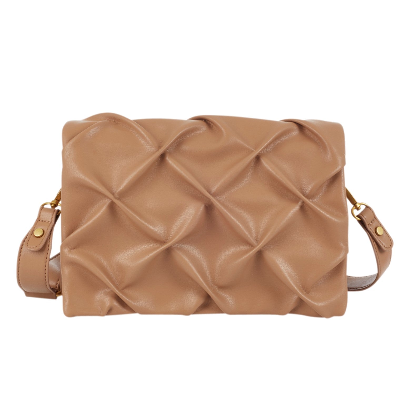 Ulrika Rhomb Axelremsväska Camel