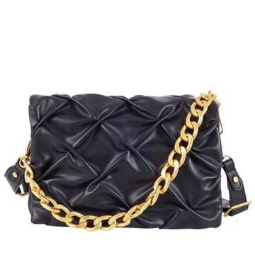 Ulrika Rhomb väska med kedja Svart