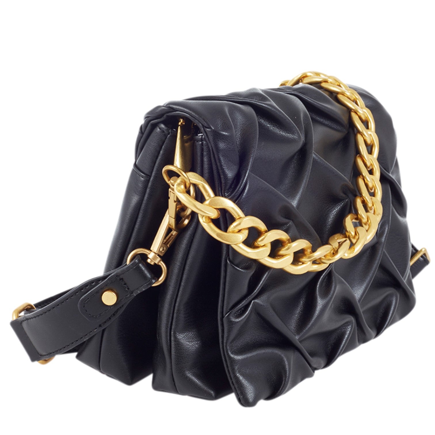 Ulrika Rhomb väska med kedja Svart