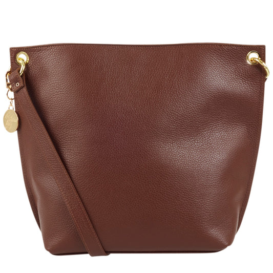 Ulrika Italy Bucket Bag i Skinn Brun