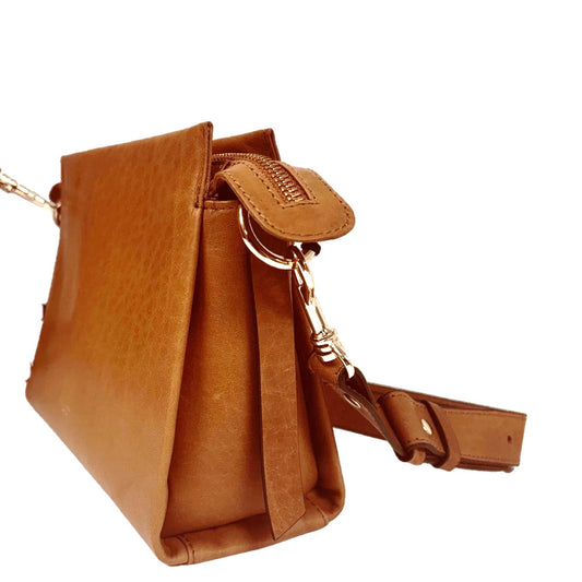 Ulrika Lyx Axelremsväska i Skinn Cognac