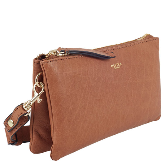 Ulrika Lyx Axelremsväska Liten i Skinn Cognac