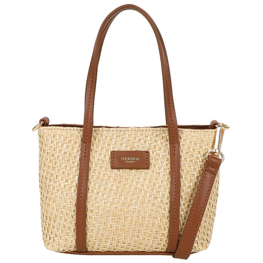 Ulrika Straw Mini Handväska Natur